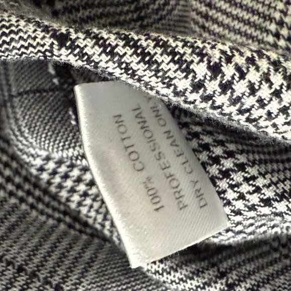 Petersyn Gray Checkered Long Sleeve Blouse With Ruffled Sleeves Size S - Picture 7 of 14